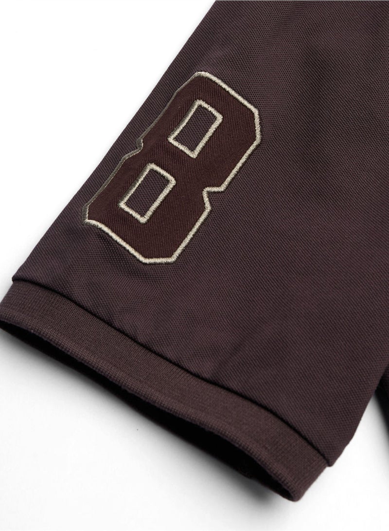 جيوردانو بولو رجالي بقصة ضيقة مطرز بالأسد ثلاثي الأبعاد من ليكرا بيكيه - Image 4